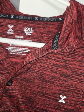 Xersion Men's 2XL Red Heather Performance Polo